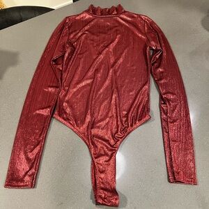 PrettyLittleThing Metallic Red Womens Bodysuit